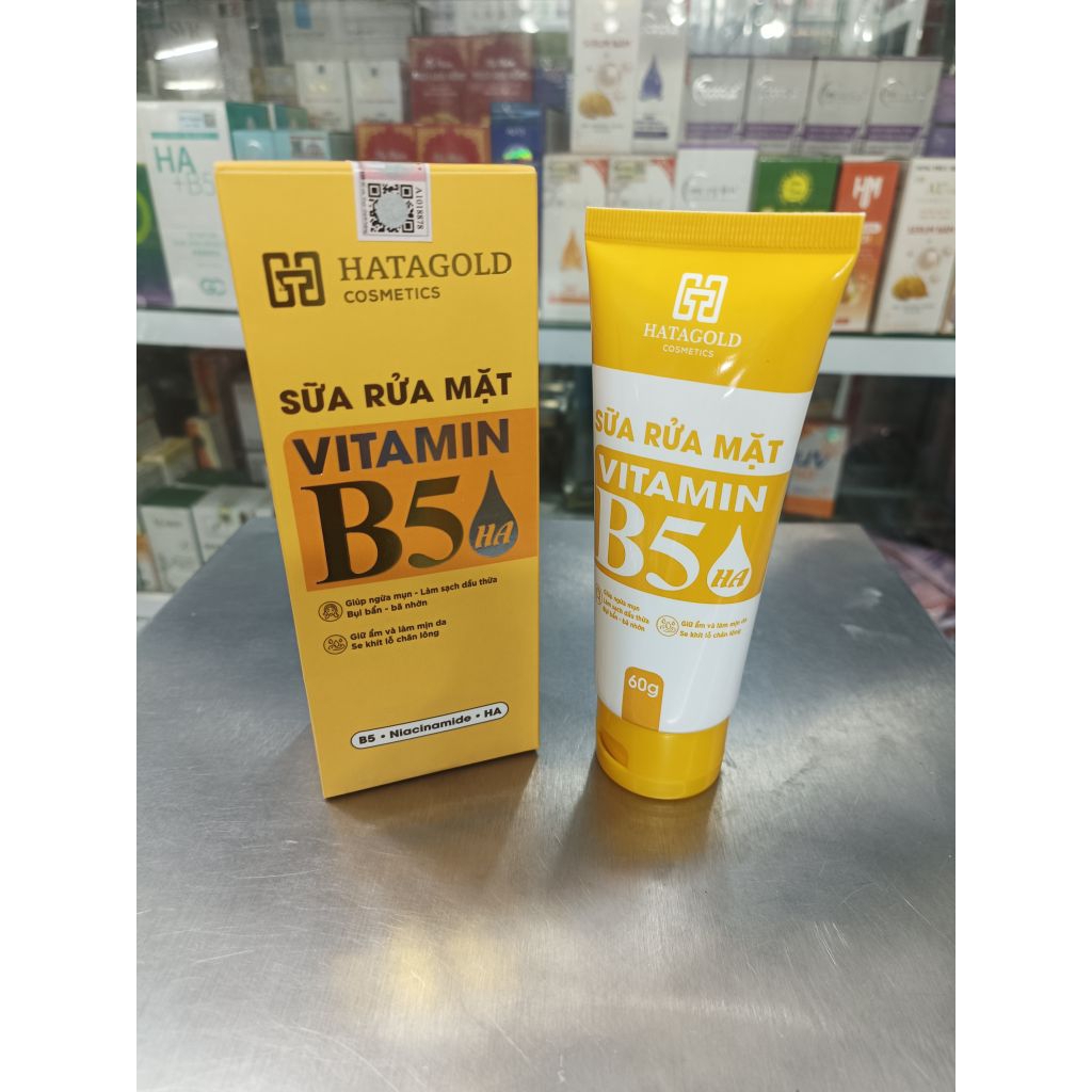 SỮA RỬA MẶT VITAMIN B5 HA B5 60G ( HATAGOLD COSMETICS NGỪA MỤN GIỮ ẨM )