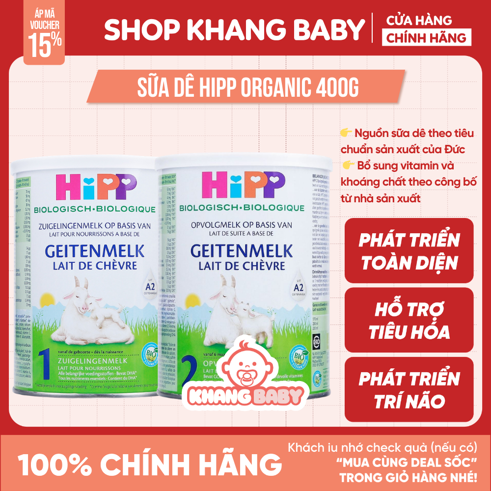 Sữa Dê HiPP Organic 400g Nhập Khẩu Đức - KHANG BABY