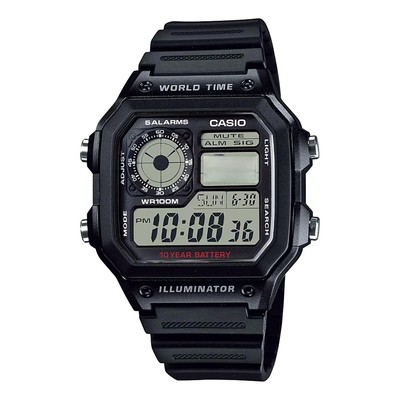 Đồng Hồ Nam Dây Nhựa Chính Hãng Casio AE-1200WH-1A
