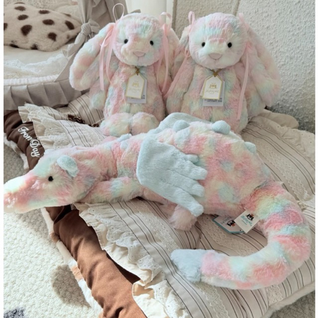 [CHÍNH HÃNG]Thỏ và Rồng bông JELLYCAT LAZULIA BUNNY & DRAGON