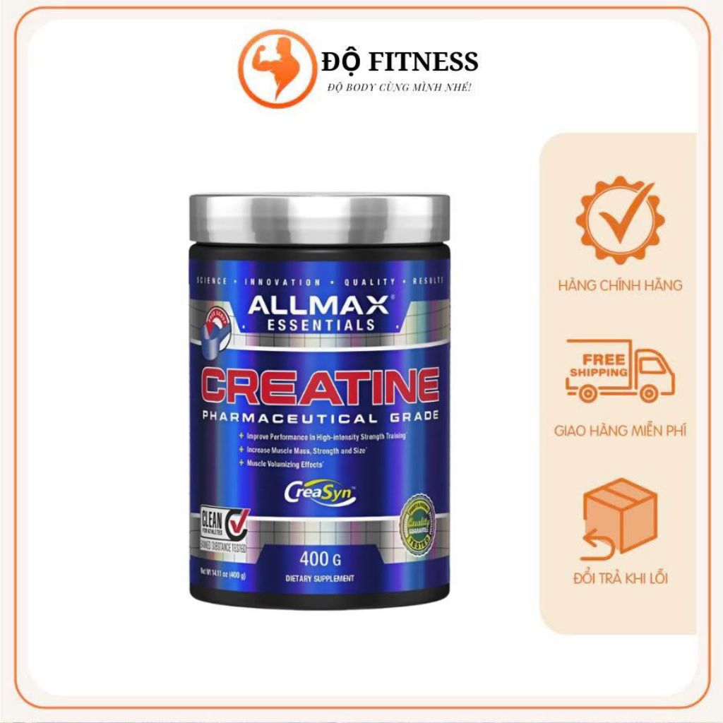 Bột Creatine (400g) ALLMAX Micronized - tinh khiết - chuẩn dược phẩm