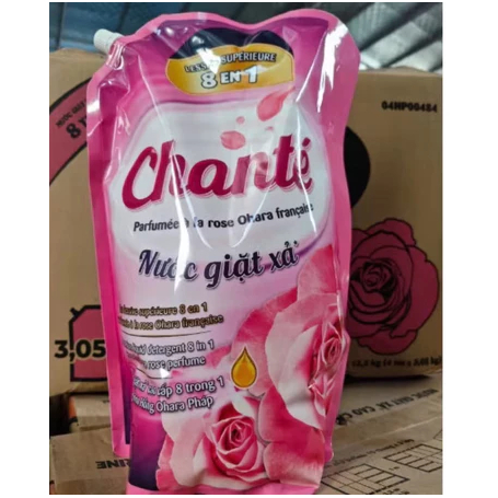 Thùng 4 Can - Túi Nước Giặt Xả Chanté Cao Cấp 8 Trong 1 Hương Nước Hoa 3,1Kg/ 3,05Kg