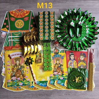 BỘ CÚNG MỤ MÀU XANH [ĐẦY THÁNG/THÔI NÔI ]