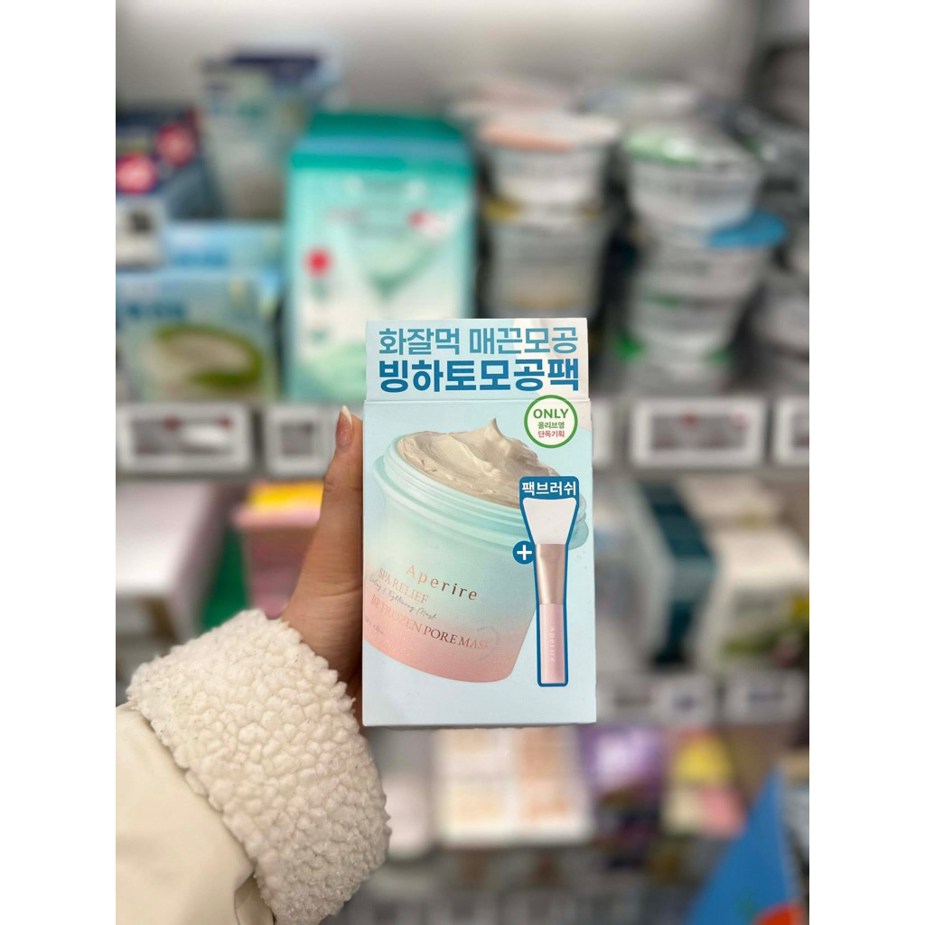 [Bill Oliveyoung][Kèm cọ]Mặt nạ đất sét băng lạnh Aperire Spa Relief Be Frozen Pore Mask