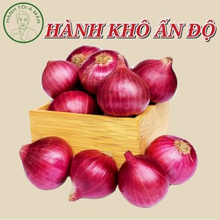 Hành Khô Ấn Độ 1kg Hành Tím Sạch, Hàng Đẹp, Hành Ấn Độ Củ Tròn Thơm, Hàng Mới Mỗi Ngày - Hành Tỏi A Mẫn