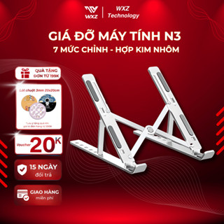 Giá Đỡ Laptop N3 Chất Liệu Hợp Kim Nhôm 7 Mức Độ Cao, Kệ Máy Tính Gấp Gọn, Chống Trượt