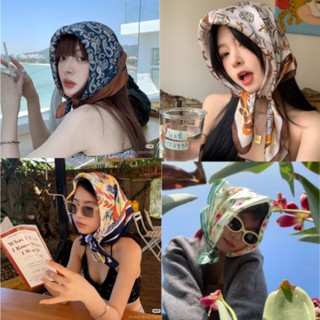 [70x70 cm] Khăn Lụa Vuông Quàng Choàng Cổ Turban Bandana Buộc Tóc, Trùm Đầu Đi Biển, Làm Áo Yếm