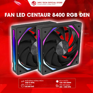 Fan quạt tản nhiệt RGB vô cực cao cấp Centaur 8400 đen xuôi chân 6pin- Chính Hãng