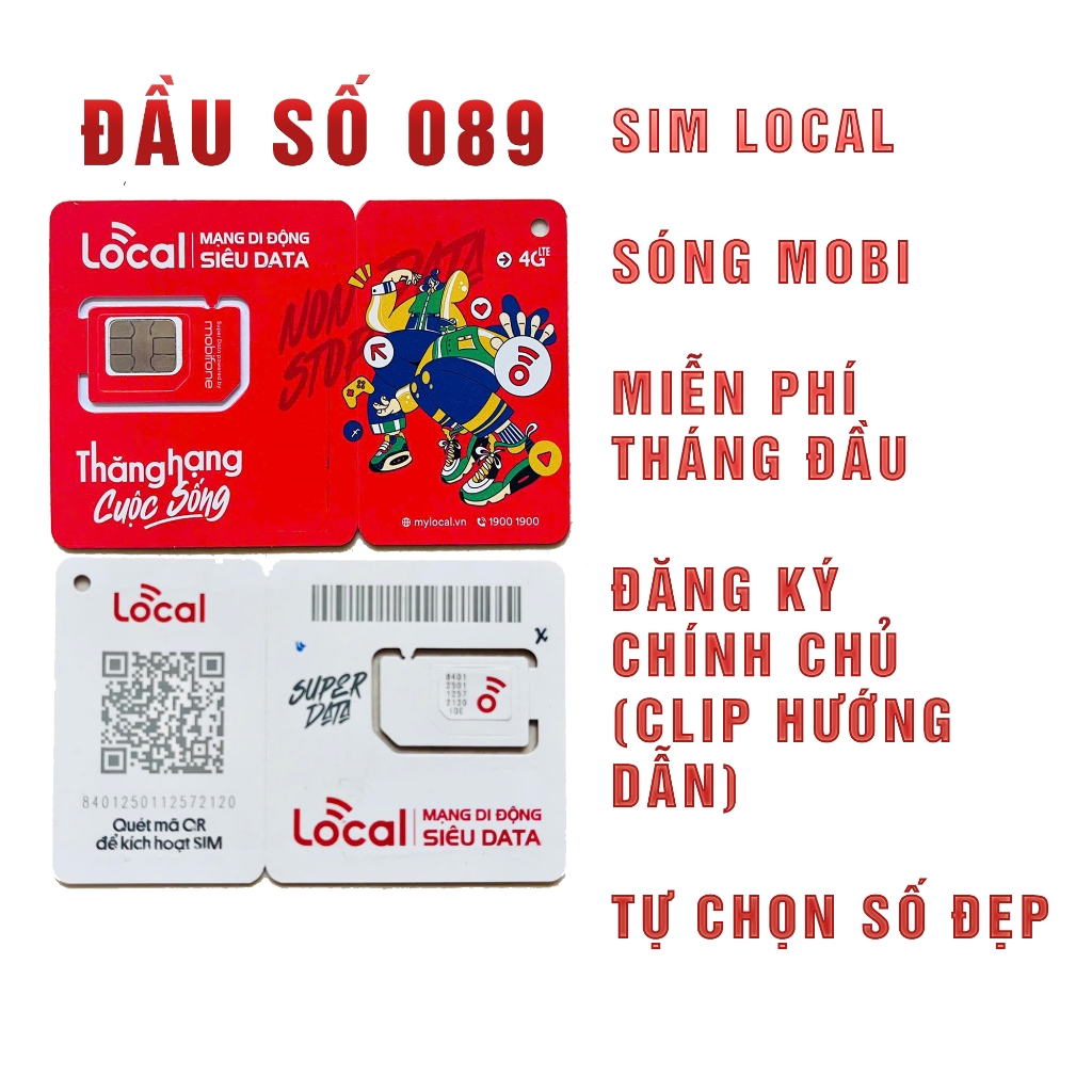[Local] SIm local 089 sóng mobi data tốc độ cao