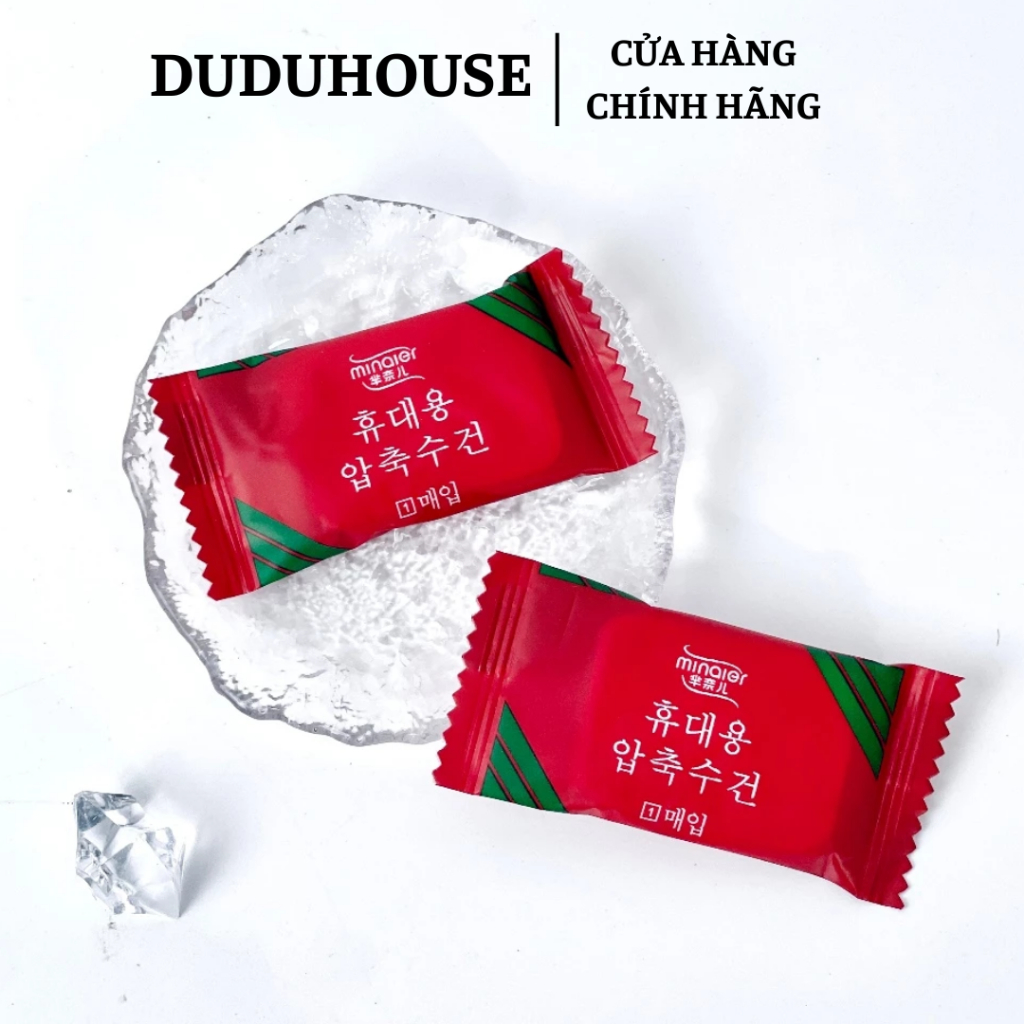 ( Quà Tặng ) Khăn mặt nén dạng viên kẹo JYoohome du lịch dã ngoại Lẻ 1 Viên