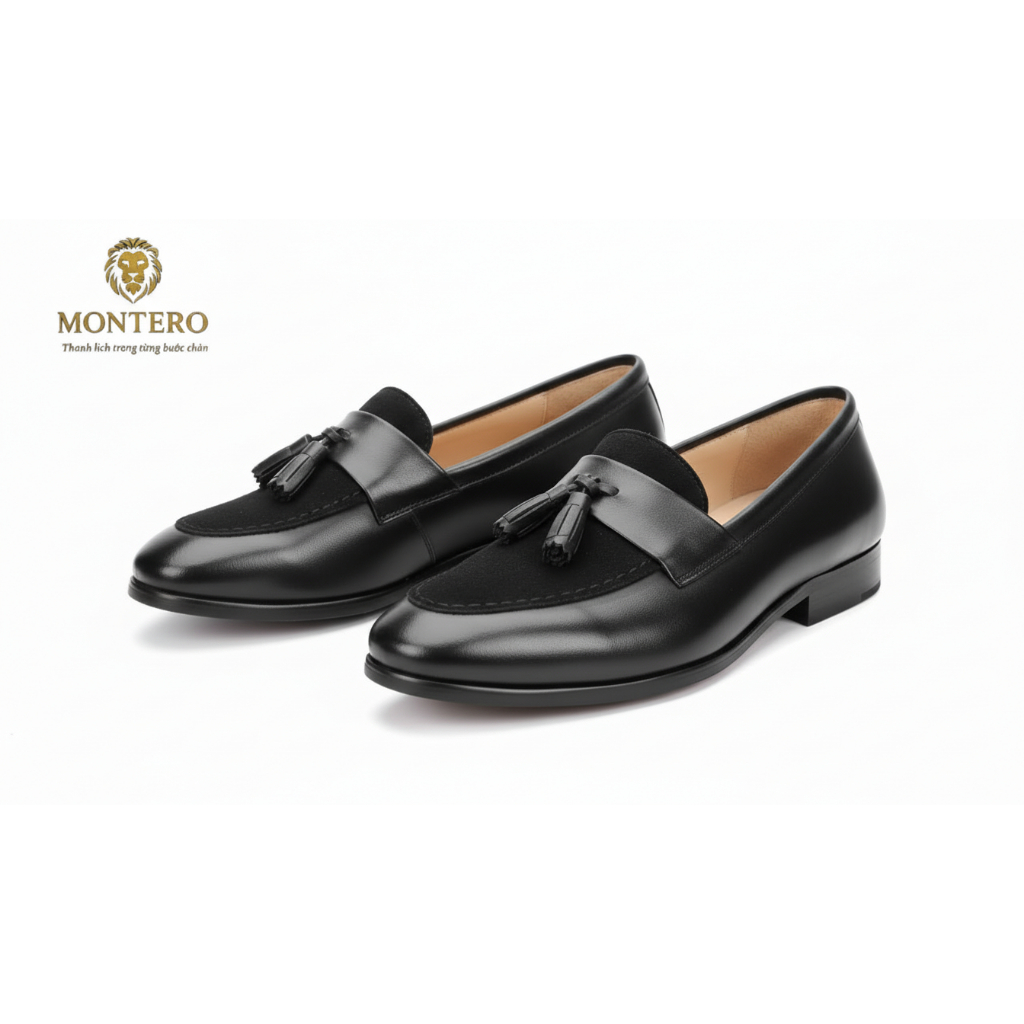 Giày da nam mới nhất 2026 | phụ kiện đính chuông  - bề mặt da lộn kết hợp hài hòa phối đồ dễ dàng cho người sử dụng