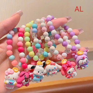 Hộp vòng bông tai kẹp tóc hình dán sticker hoạt hình sanrio xinh xắn dễ thương cho bé-quà tặng