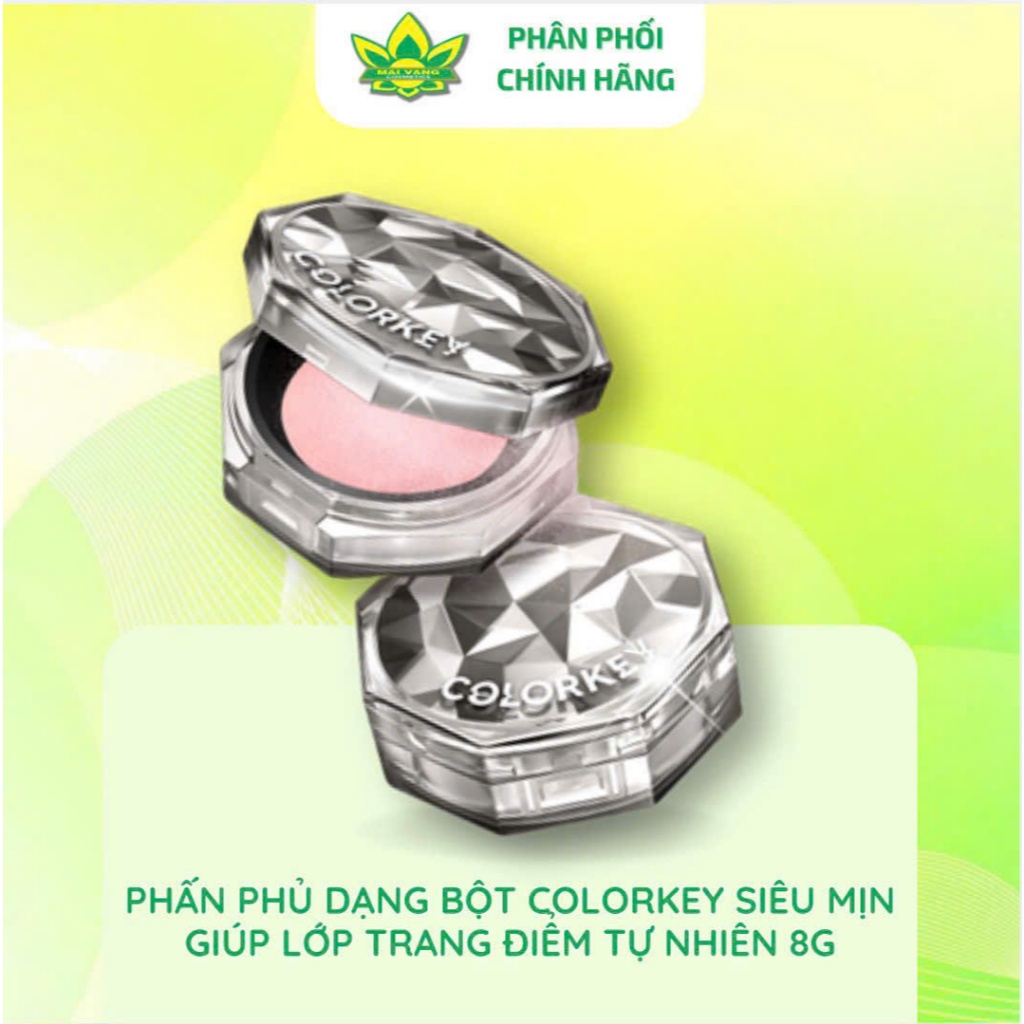 [Hàng Chính Hãng] Phấn Phủ Dạng Bột Colorkey 8g Kiềm Dầu Mịn Da Tự Nhiên, Giữ Lớp Nền Lâu Trôi