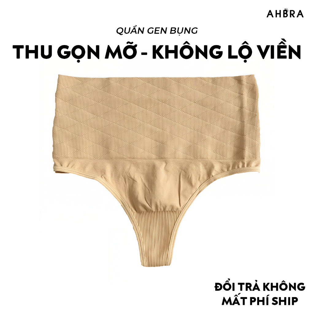 Quần Gen Bụng Định Hình AHBRA FG01 Cạp Cao Chống Cuộn Mặc Trong Váy Ôm Body Cho Nữ