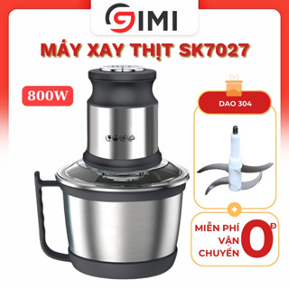 Máy xay thịt Inox 3L công suất mạnh mẽ với lưỡi dao sắc bén xay mọi loại thực phẩm đa năng SK7027