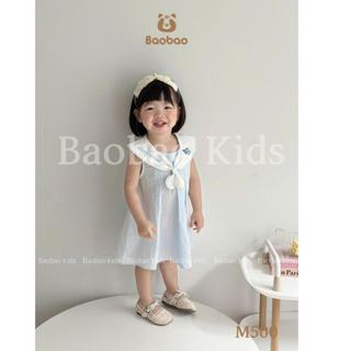 [BAOBAO-HÀNG SẴN] VÁY CỔ THỦY THỦ THÊU CÁ VOI XINH XẮN CHO BÉ GÁI- M500