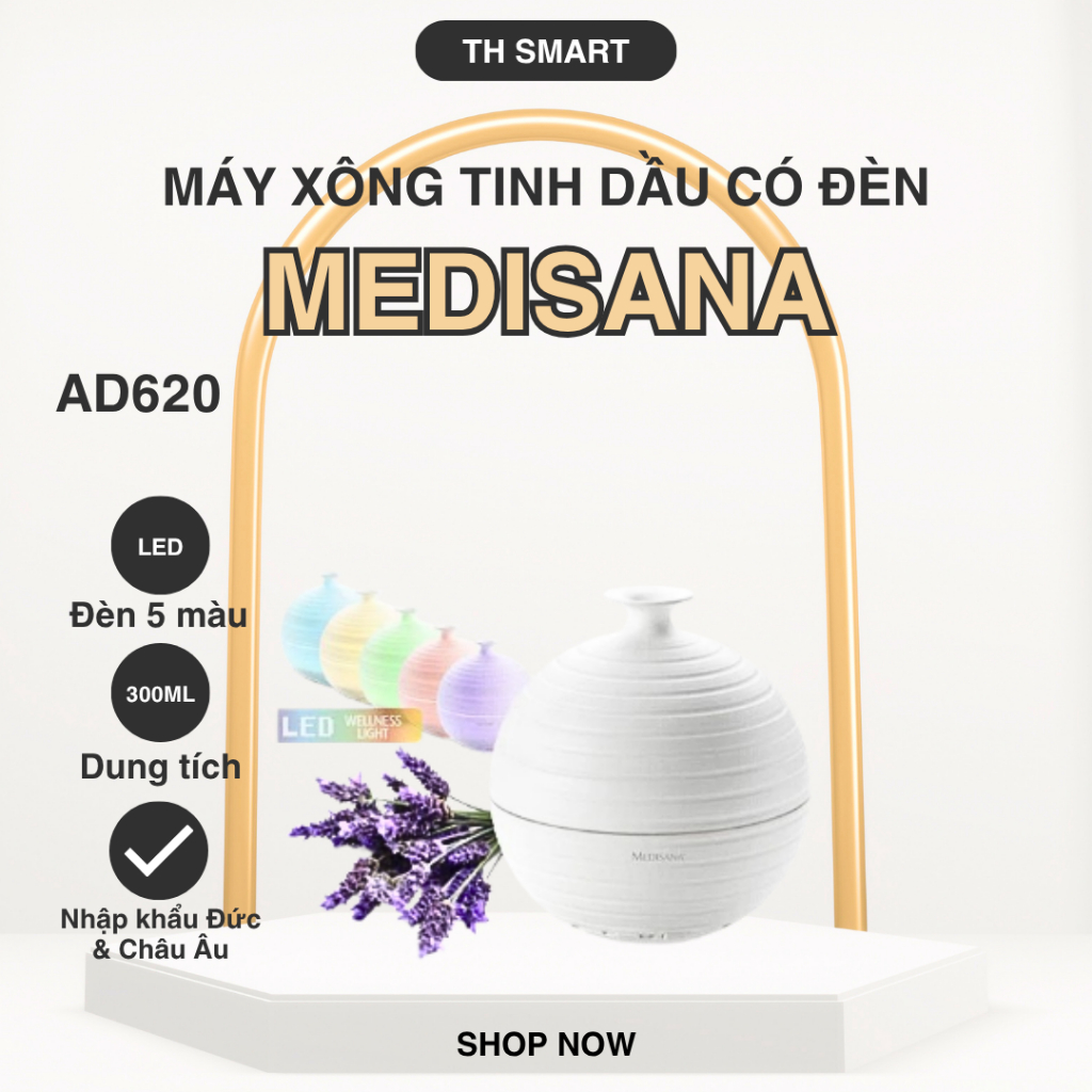 Đèn Phun Sương Xông Tinh Dầu MEDISANA AD620