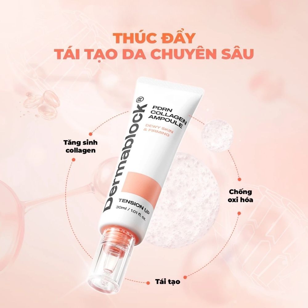 Ảnh 3 của Tinh chất DERMABLOCK PDRN COLLAGEN AMPOULE căng bóng da.