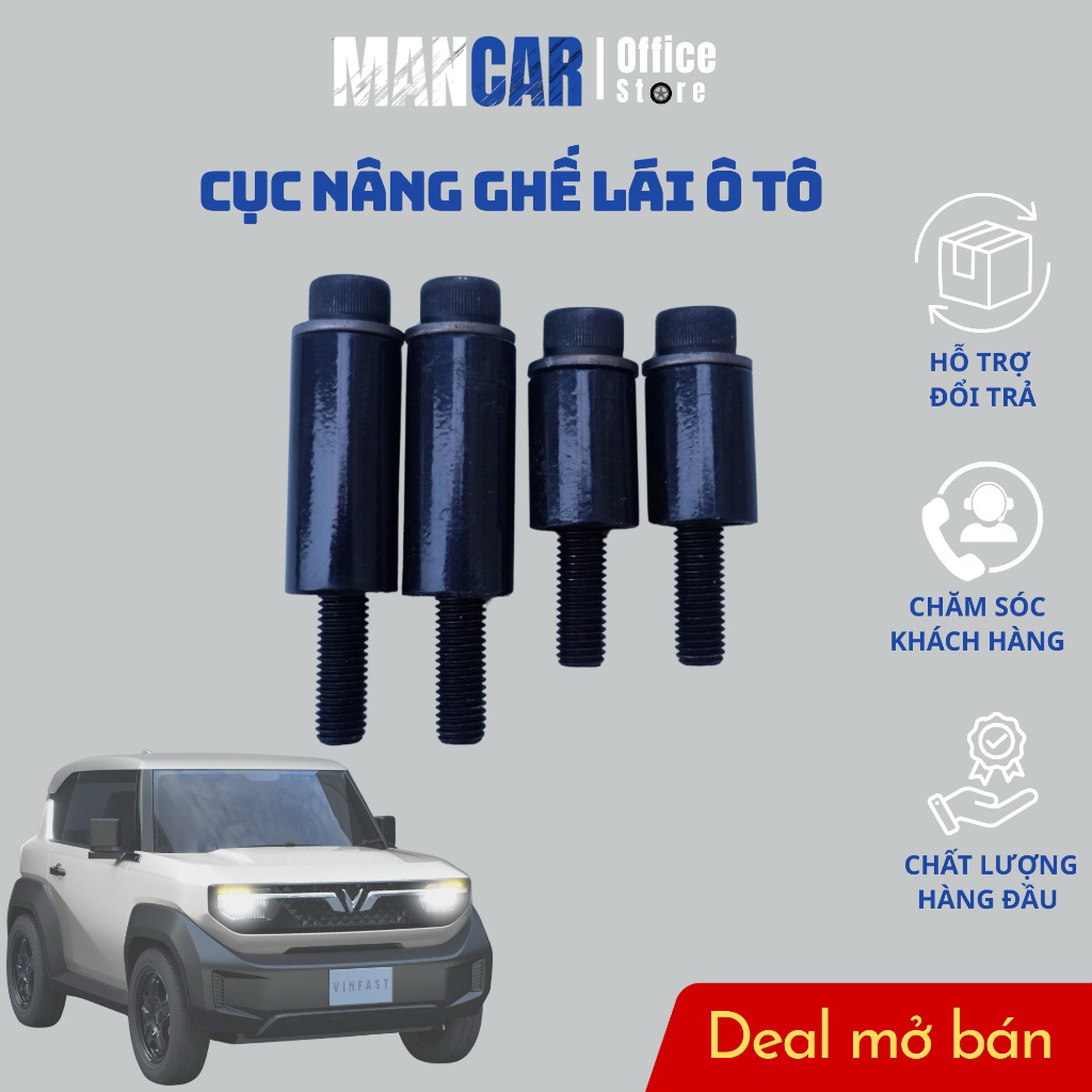 Cục nâng ghế lái ô tô 3cm–5cm phù hợp VinFast, Morning, các xe dùng ốc M10  ren 1.5 MAN CAR Office Store