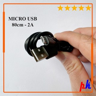 Cáp sạc micro usb 80cm 2A, Cáp sạc Type C 80cm 2A