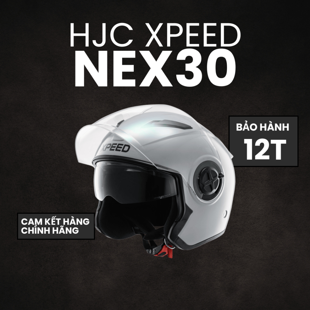 [CHÍNH HÃNG] NÓN HJC XPEED NEX 30 – MŨ BẢO HIỂM 3/4 XPEED - MŨ BẢO HIỂM 3/4 HAI KÍNH