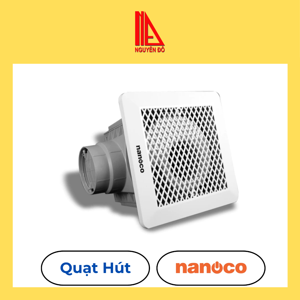 Quạt hút Nanoco âm trần lồng sóc model NFV2021/ NFV2521 (công suất 12.5W, 16W)