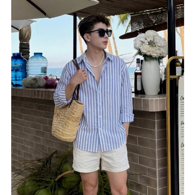 Áo Sơ Mi Kẻ Unisex Zaagat Studio Form Rộng SCATCHED LINEN SHIRT- Chất Liệu Linen Phù Hợp Mặc Dạo Phố, Đi Biển,Localbrand