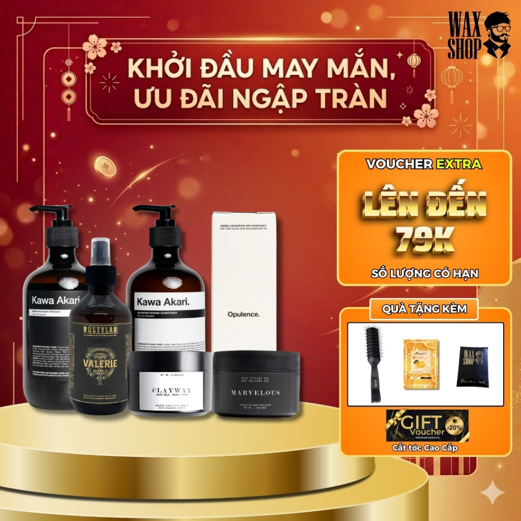 Full Line Sáp vuốt tóc nam Rusty Lab Clay Wax Marvelous Valerie Sea Salt Spray chính hãng - Waxshop