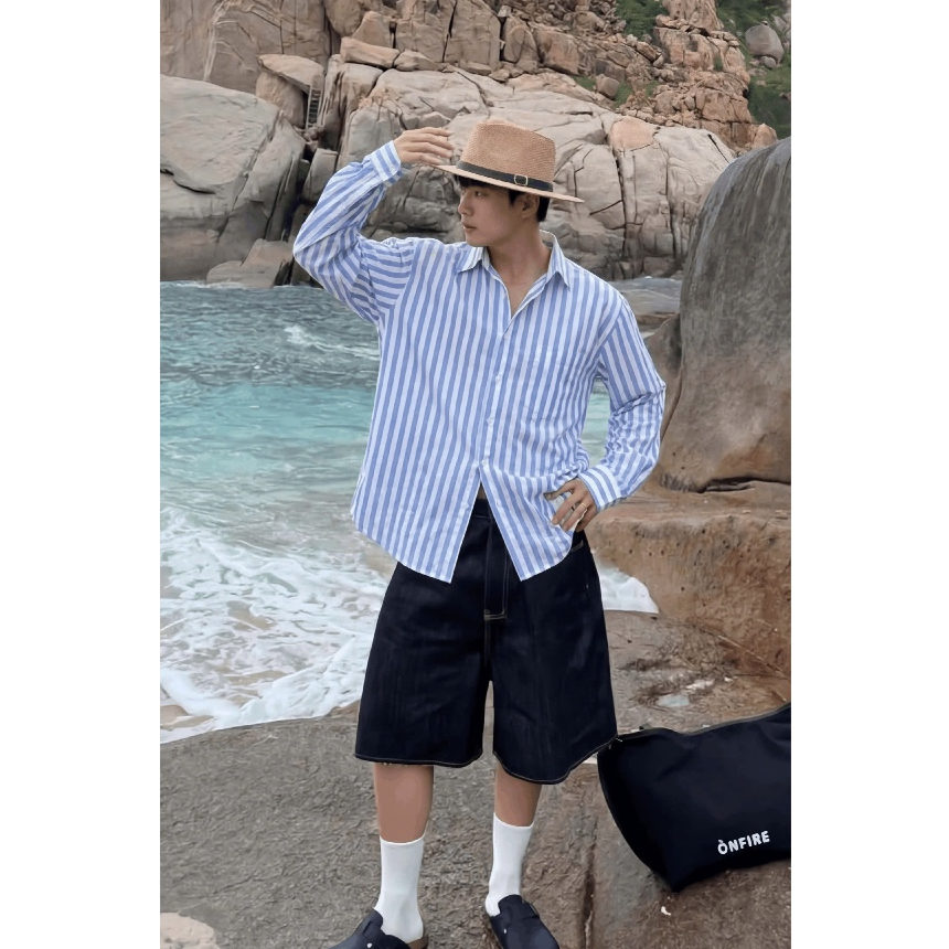 Áo Sơ Mi Kẻ Unisex Zaagat Studio Form Rộng SCATCHED LINEN SHIRT- Chất Liệu Linen Phù Hợp Mặc Dạo Phố, Đi Biển,Localbrand | BigBuy360 - bigbuy360.vn