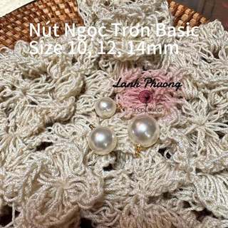 Nút Kiểu Ngọc Trơn Trang Trí Handmade ( 3 cái )
