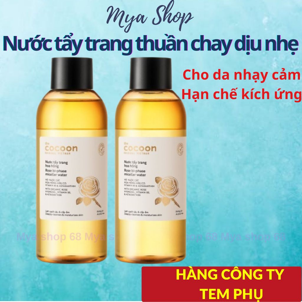 Nước tẩy trang hoa hồng the cocoon vietnam 310ml Thuần chay