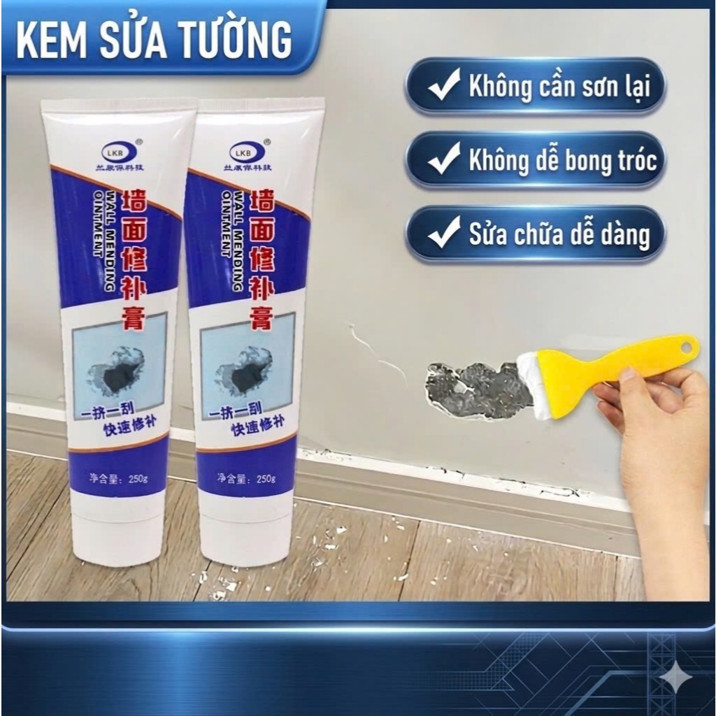 Keo Vá Vết Nứt Tường Nhà Cao Cấp Chống Nước Chống Mốc