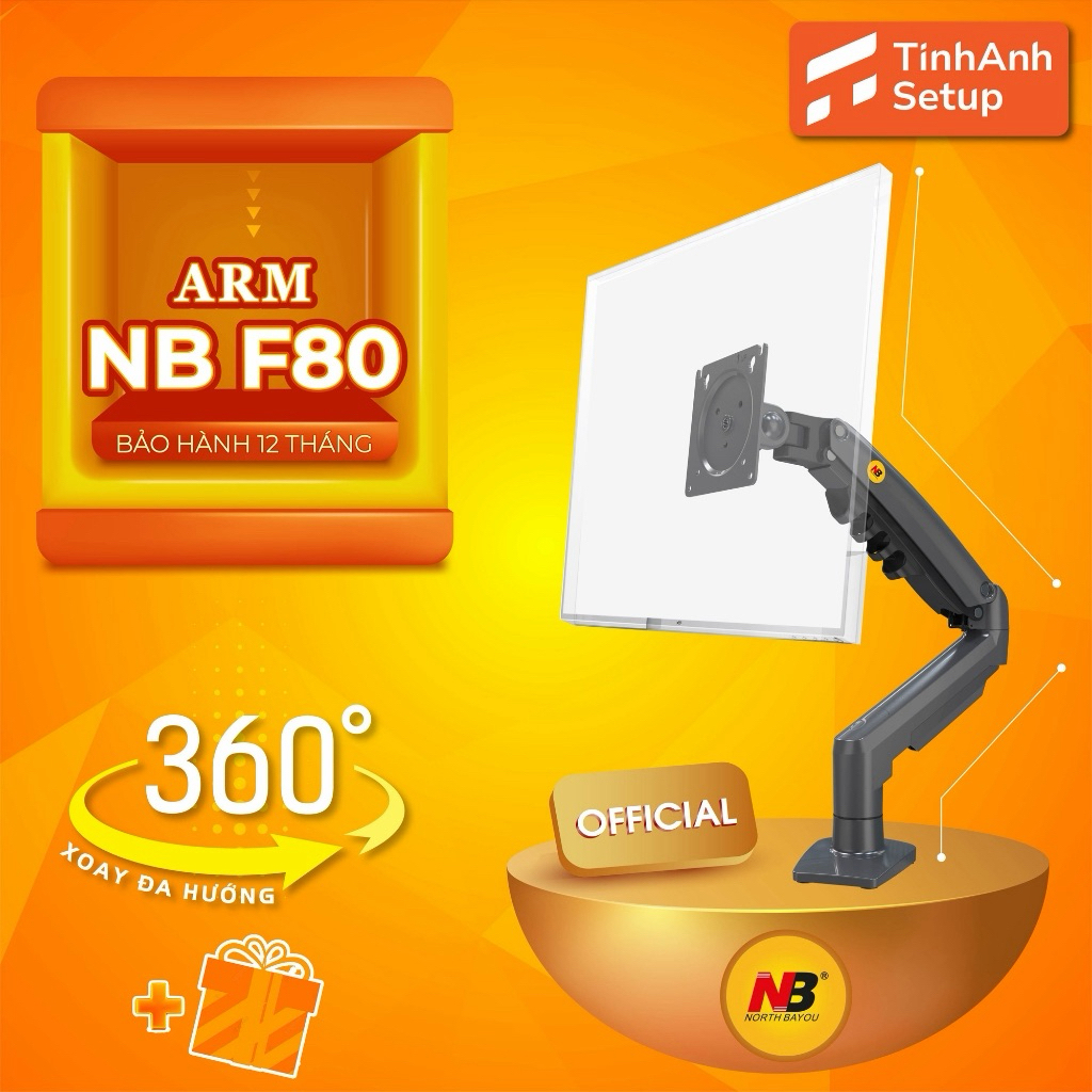 Giá treo màn hình máy tính NB F80, Modern T98, Prime Arm và NB H100 Tải trọng 9Kg