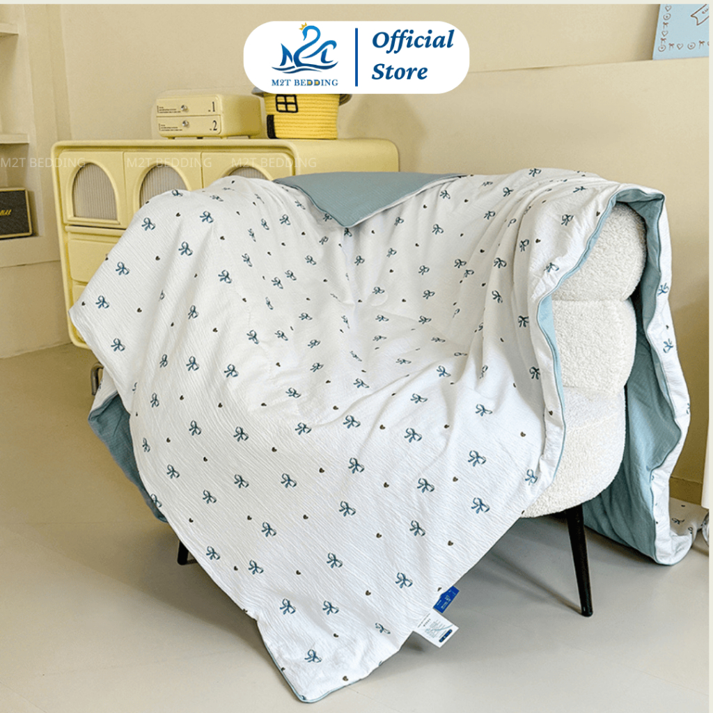 Chăn hè chần bông Cotton Đũi Windy M2T BEDDING kích thước 2mx2m3 - Mềm mại, Mịn màng