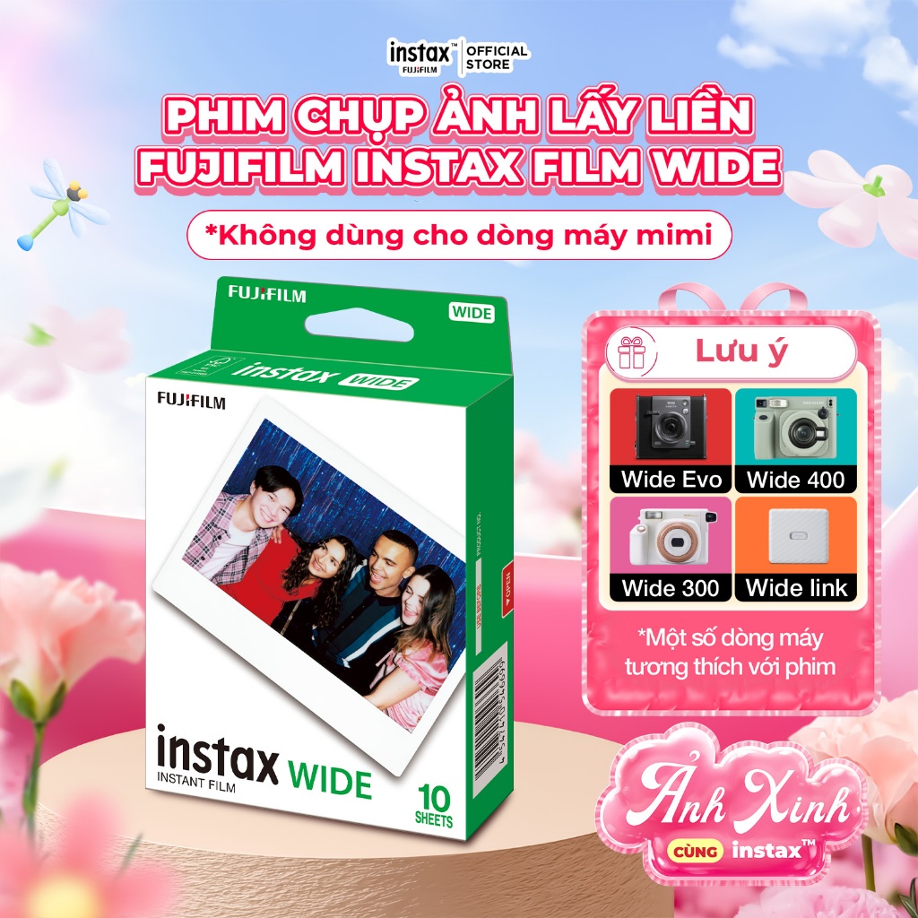 Phim Chụp Ảnh Lấy Liền Fujifilm Instax Film Wide Viền Trắng - [MINI12/EVO KHÔNG DÙNG ĐƯỢC]
