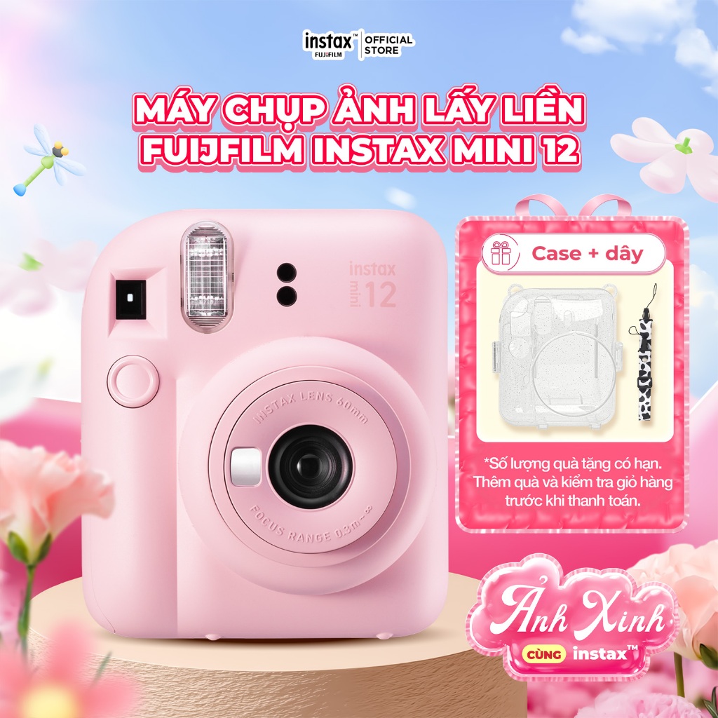 Máy Ảnh Chụp Lấy Liền Fujifilm Instax Mini 12 - Bảo Hành 12 Tháng (Không Kèm Film)