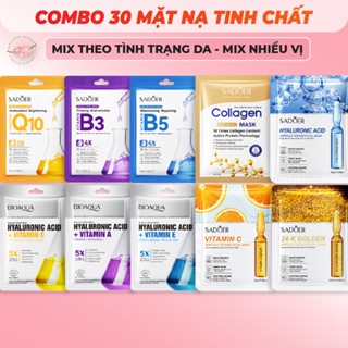 Mặt Nạ Dưỡng Da, Mặt Nạ Dưỡng Trắng Da Cấp Ẩm Mờ Thâm Bổ Sung Colagen Tinh Chất Vitamin Serum Trái Cây Mask Giấy Đắp Mặt