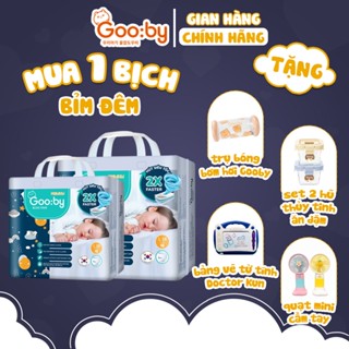 (Combo quà) Tã/bỉm Gooby Premium - Bỉm đêm siêu mỏng mềm mại, chống tràn đủ size cho bé 4-30KG