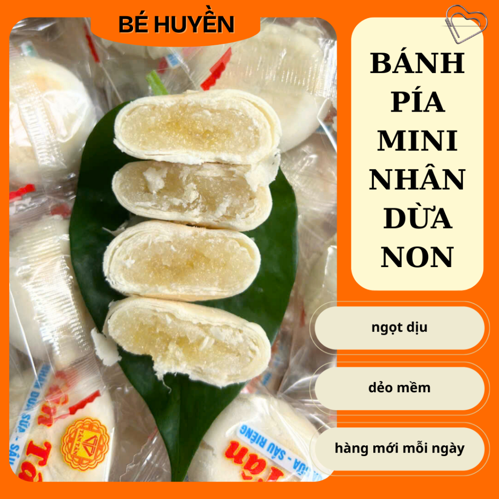 Bánh Pía mini Tân Tân Nhân Dừa Sữa Sầu Riêng vị ngọt dịu thơm dẻo