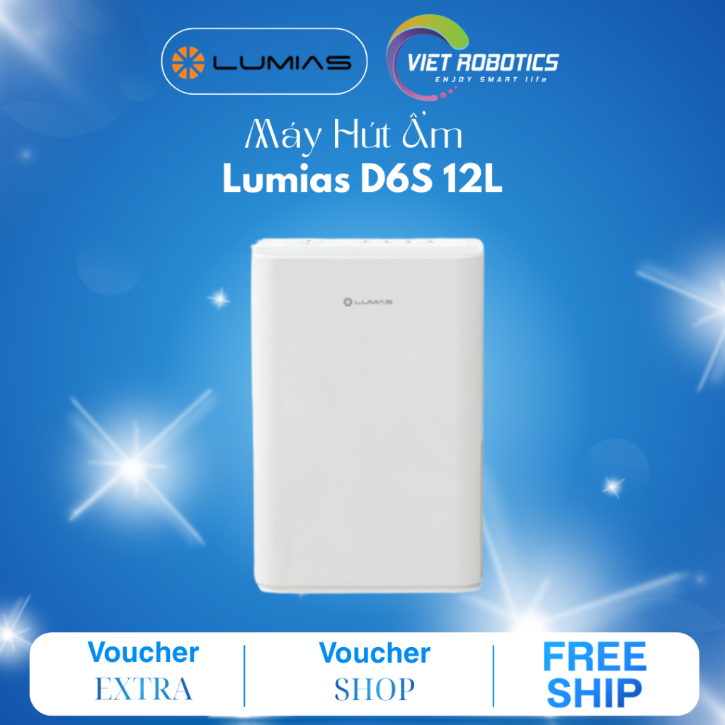 Máy Hút Ảm Lumias D6S 12L - 25m2