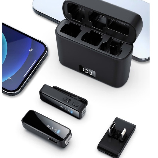 Mic Thu Âm Không Dây Cho Điện Thoại M31 Và Bản Pro, Bật Tắt Lọc Ồn - Micro Ghi Âm Cài Áo, Quay Video