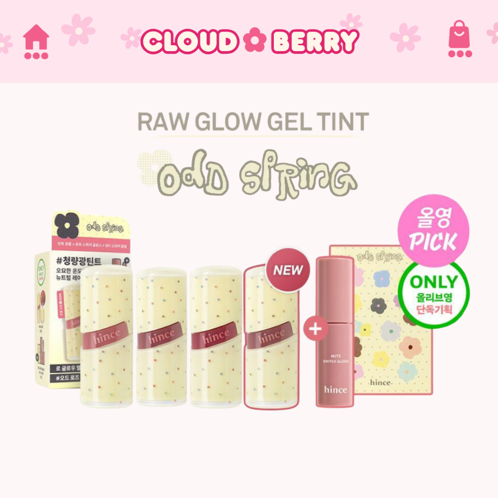 Son Tint Gel Căng Bóng Hince Raw Glow Gel Tint 24 Màu (Phiên Bản Giới Hạn Odd Spring)