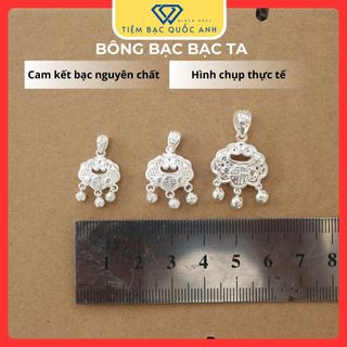 Mặt Bạc Khóa Trường Mệnh Chất Liệu Bạc Ta Cho Bé