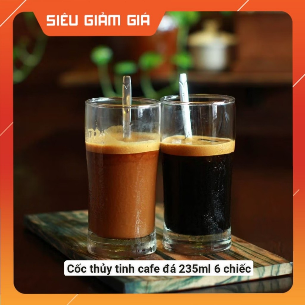 Cốc thủy tinh CAFE đá 235ml 6 chiếc