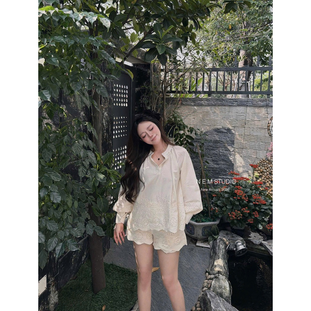 Set Thô Ren Boi Dáng Babydoll Siêu xinh diện đi chơi hẹn hò thiết kế nữ