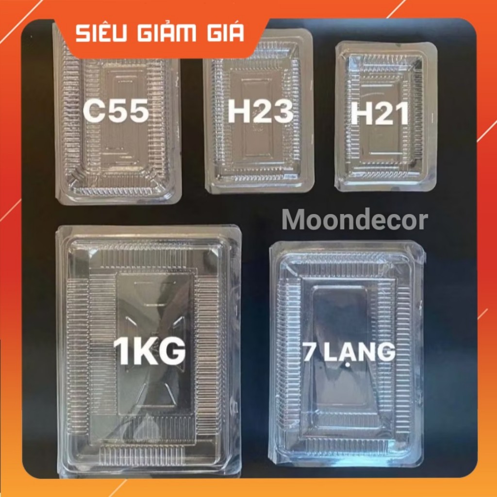 100 hộp nhựa dùng 1 lần h21 h23 c55 7L 1 kg