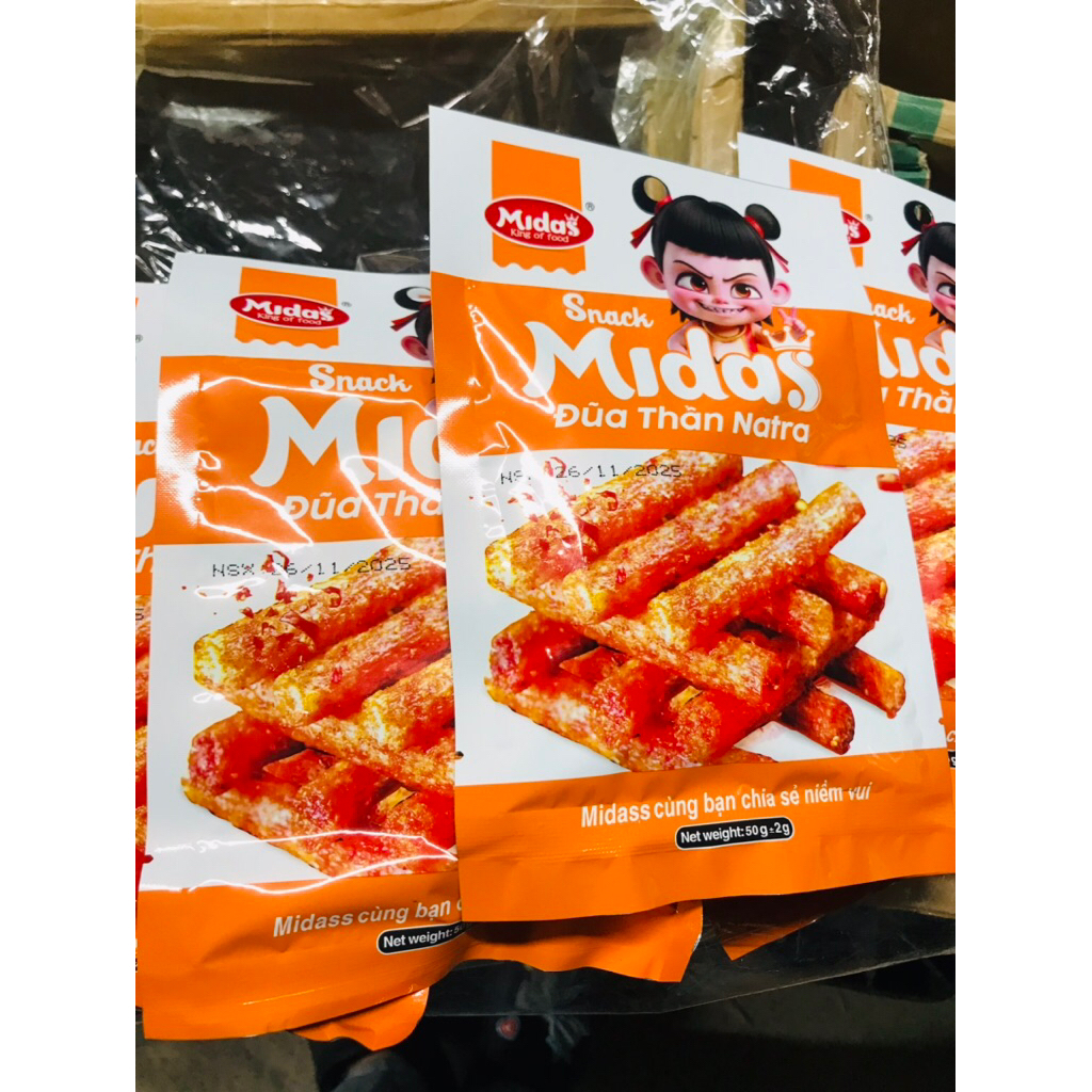 Combo bịch 20 gói Snack Midas Đũa Thần Natra ngon ơi là ngon