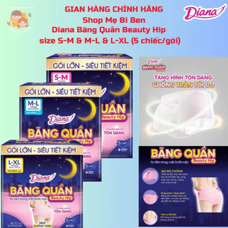 Băng vệ sinh nữ dạng quần diana size m-l/ s-m/ l-xl 2 - 5 - 12miếng/gói gói lớn tiết kiệm