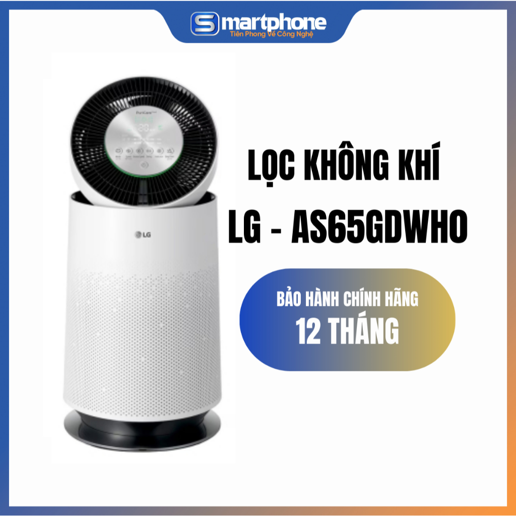 Máy lọc không khí LG AS65GDWH0 PuriCare 1 tầng Safeplus - Bảo hành 12 tháng tại nhà