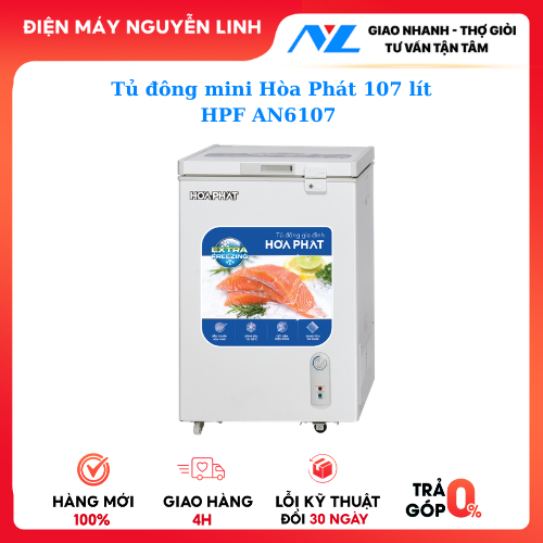 Tủ đông Hòa Phát 1 ngăn 1 chế độ đông 107 lít HPF AN6107